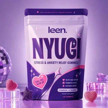 Stress & Anxiety Relief Gummies Packaging for Leen - AI-generated packaging design concept
