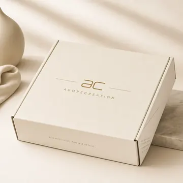 Pu Leather Tissue Boxes , Hanging Clocks , Valet Trays Packaging for Adorecreation - AI-generated packaging design concept