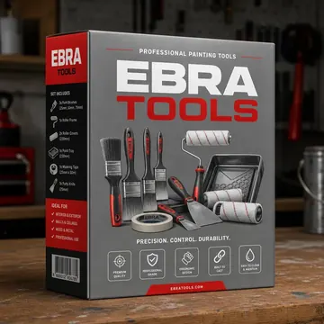 Ebra Tools Packaging for Professional Painting Tools - AI-generated packaging design concept