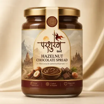 Hazulnaut Chocolate Spread Packaging for Parshuram - AI-generated packaging design concept