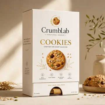 Cookies Packaging for Crumblab - AI-generated packaging design concept