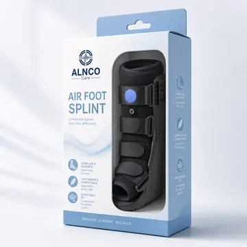 AIR FOOT SPLINT Packaging for ALNCO CARE - AI-generated packaging design concept