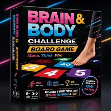 Board Game Packaging for Brain & Body Challenge - AI-generated packaging design concept
