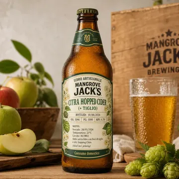 Citra Hopped Apple Cider Packaging for Mangrove Jack's - AI-generated packaging design concept