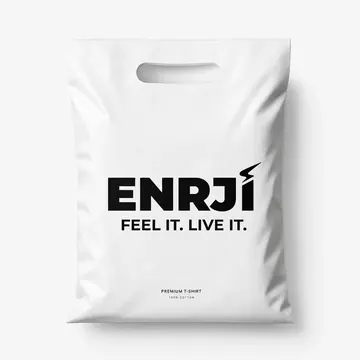 Tshirt Packaging for Enrji - AI-generated packaging design concept