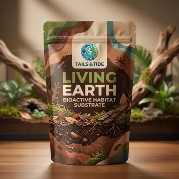 Living Earth Packaging for Tails & Tide - AI-generated packaging design concept