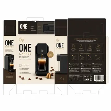Kaffee Packaging for ONE - AI-generated packaging design concept