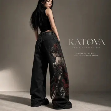 Jeans Packaging for KATOVA #0488 - AI-generated packaging design concept