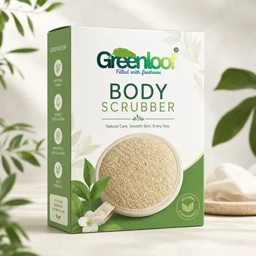 Body Scrubber Packaging for Greenloof #0490 - AI-generated packaging design concept