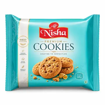 Premium Cookies Packaging Design - AI-generated packaging design concept