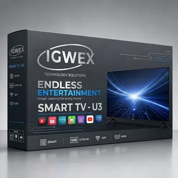 Smart Tv -u3 Packaging for IGWEX - AI-generated packaging design concept