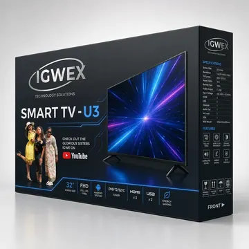 Smart Tv - U3 Packaging for IGWEX - AI-generated packaging design concept