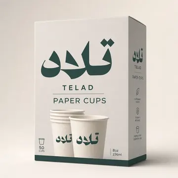Paper Cup Packaging for Telad - AI-generated packaging design concept