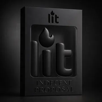 Indecent Proposal Packaging for Lit #0548 - AI-generated packaging design concept