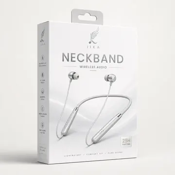 Neckband Packaging for IIKA - AI-generated packaging design concept