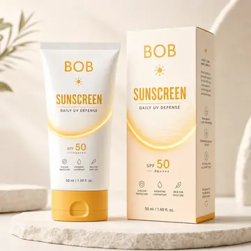 Sunscreen Packaging for Bob - AI-generated packaging design concept