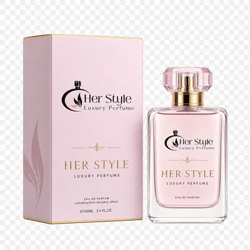 Perfume Bottle Packaging for Her Style - AI-generated packaging design concept