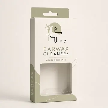 Earwax Cleaners Packaging for Pure Wax - AI-generated packaging design concept