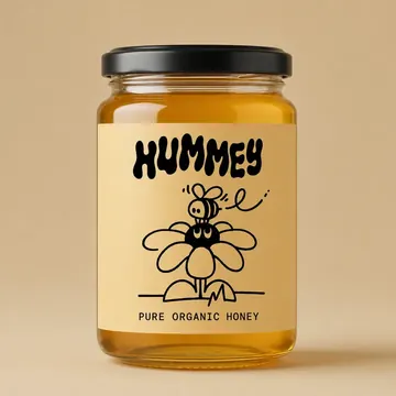 Honey Packaging for Hummey - AI-generated packaging design concept