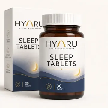 Sleep Tablets Packaging for HYARU - AI-generated packaging design concept