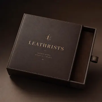 Leather Goods, Straps, Charms Etc Packaging for Leathrists - AI-generated packaging design concept