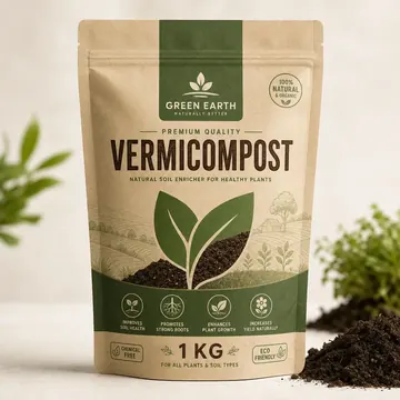 Vermicompost 1 KG Packaging Design #0700 - AI-generated packaging design concept