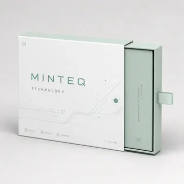 Technology Packaging for Minteq - AI-generated packaging design concept