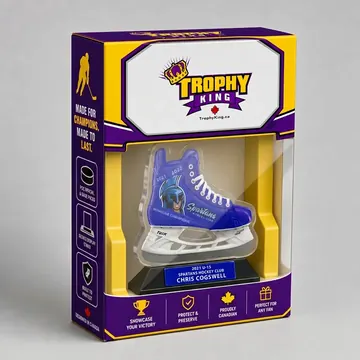 Hockey Capper Packaging for TrophyKing.ca - AI-generated packaging design concept