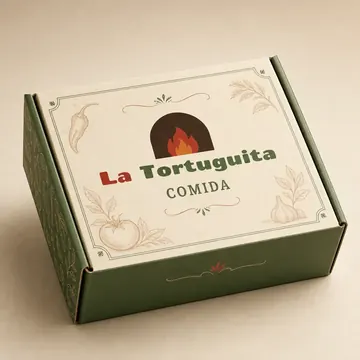 Comida Packaging for La Tortuguita - AI-generated packaging design concept