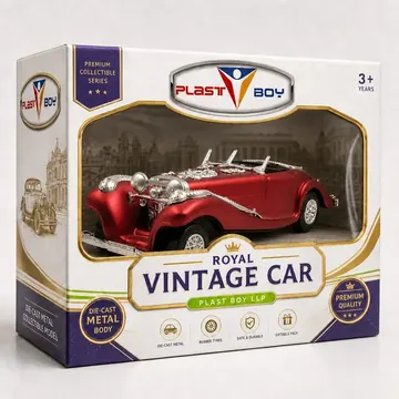 ROYAL VINTAGE CAR Packaging for Plast Boy LLP - AI-generated packaging design concept