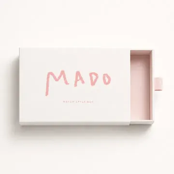 Match Style Box Packaging for MADO - AI-generated packaging design concept