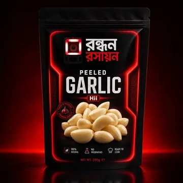 PEELED GARLIC Packaging for রন্ধন রসায়ন - AI-generated packaging design concept