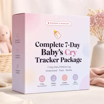Complete 7-Day Baby Cry Tracker Package Packaging for 🌸 EddyBaby & MamaCare - AI-generated packaging design concept
