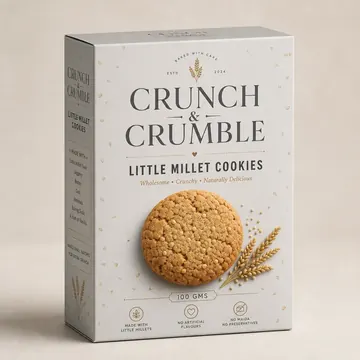Little Millet Cookies Packaging for Crunch & Crumble #0816 - AI-generated packaging design concept