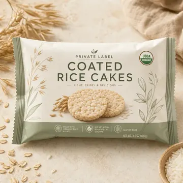 Rice Cakes Coated Packaging for Private Label - AI-generated packaging design concept