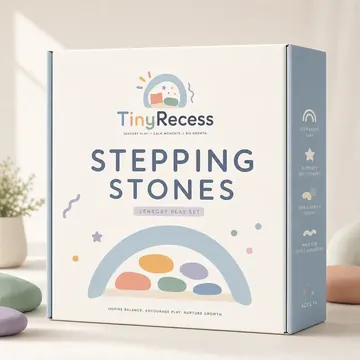 Stepping Stones Packaging for TinyRecess - AI-generated packaging design concept