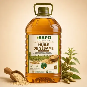 Huile De Seame Packaging for SAPO - AI-generated packaging design concept