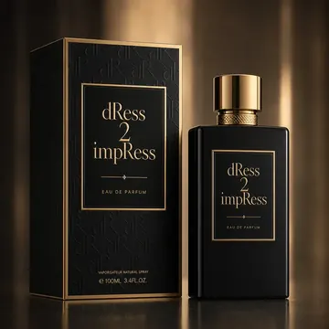 Eau De Parfum Packaging for dRess 2 impRess - AI-generated packaging design concept