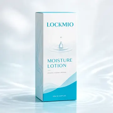 Moisture Lotion Packaging for LOCKMIO - AI-generated packaging design concept