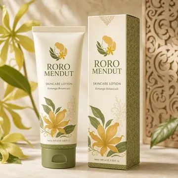 Skincare Packaging for Roro Mendut - AI-generated packaging design concept