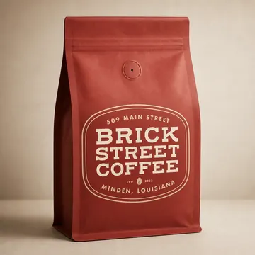 Brick Street Coffee Packaging Design - AI-generated packaging design concept
