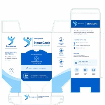 StomaGenie Packaging for Stomagienics - AI-generated packaging design concept