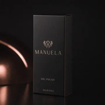 NAIL POLISH Packaging for MANUELA - AI-generated packaging design concept