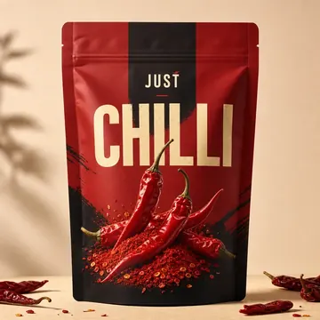 Chilli Packaging for Just - AI-generated packaging design concept