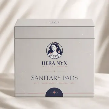 Sanitary Pads Packaging for Hera Nyx - AI-generated packaging design concept