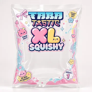 XL Squishy Packaging for Taba Tastic - AI-generated packaging design concept