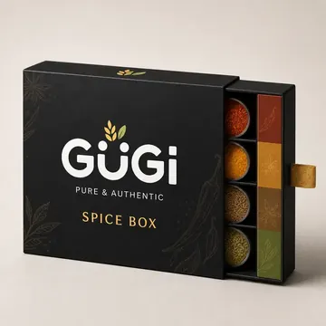 Spice Box Packaging for GUGi - AI-generated packaging design concept
