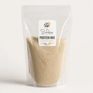 PROTEIN MIX Packaging for SIFAKIS - AI-generated packaging design concept