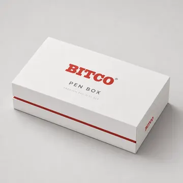 Pen Box Packaging for BITCO - AI-generated packaging design concept