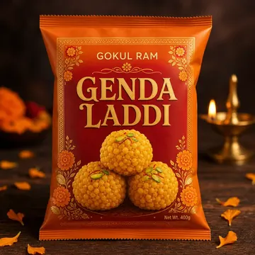 GENDA LADDI Packaging for GOKUL RAM - AI-generated packaging design concept